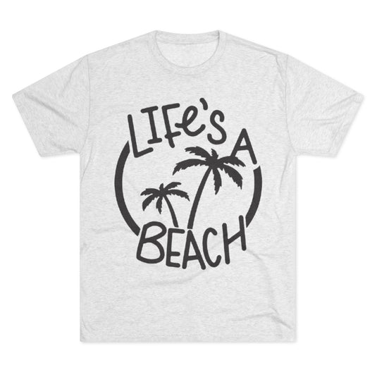 Next Level 6010 | Unisex Life’s A Beach – Tropical Palm Unisex Tri-Blend Tee