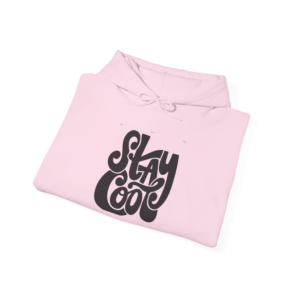 Gildan 18500 | Unisex "Stay Cool" Retro Graphic Hoodie – Bold Puff Lettering Pullover – Premium Soft Fleece Streetwear