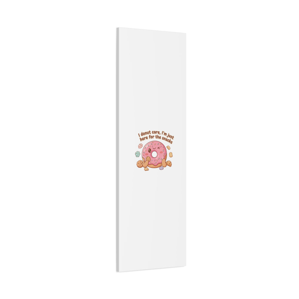 Donut Snacks Pun Canvas | Food & Snack Humor, Cozy Kawaii Art