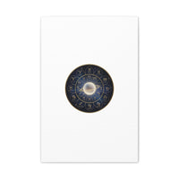 Zodiac Constellation Wheel Canvas, Astrology Art Print | Gold Foil Galaxy