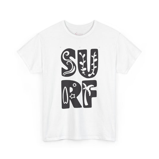 Gildan 5000 | Unisex Retro Hand-Drawn Surf Graphic Tee | Aesthetic Boho Beach T-Shirt | Coastal Lifestyle Unisex Top