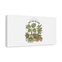 Can't Leaf You Alone Canvas | Plant Parent Humor, Sage Botanical Art
