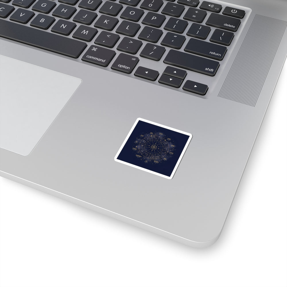 Zodiac Constellation Wheel Sticker | Astrology, Cosmic Gold Foil