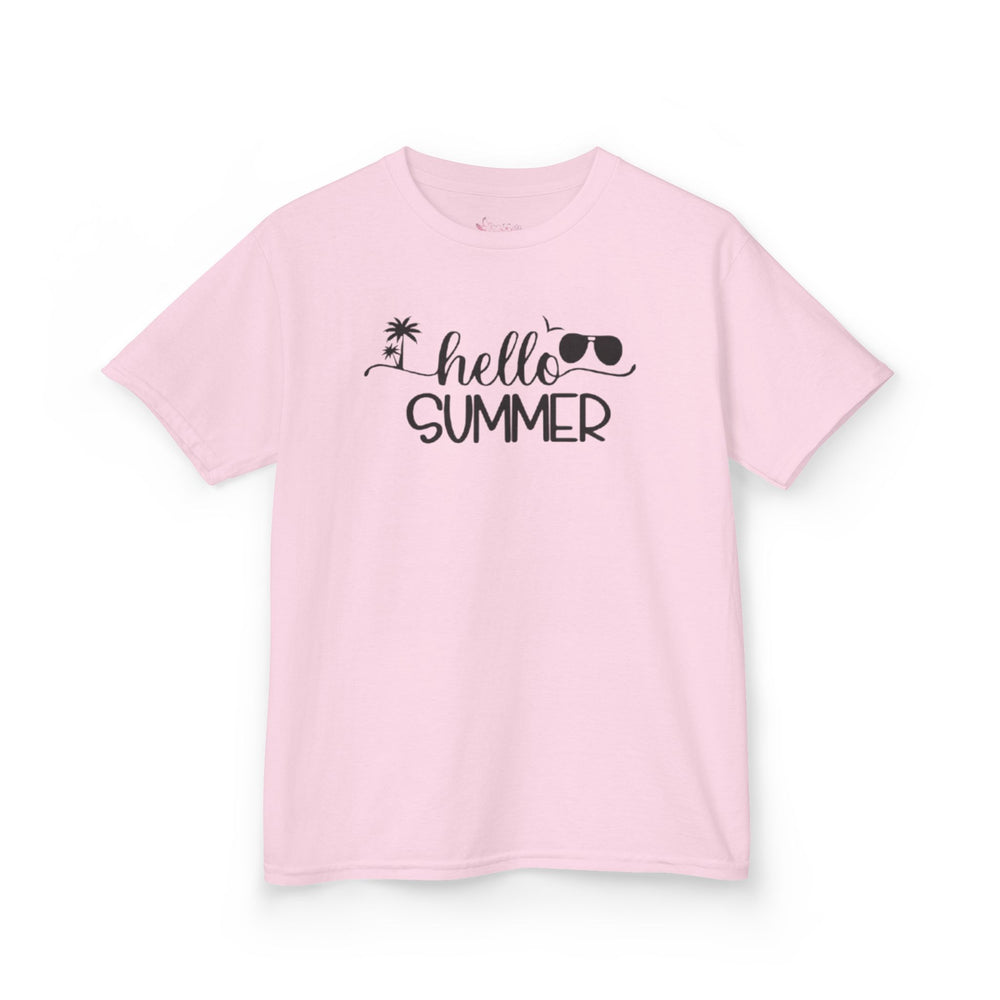 Gildan 5000B | Hello Summer Kids' Aloha T-Shirt | Toddler & Youth Summer Graphic Tee