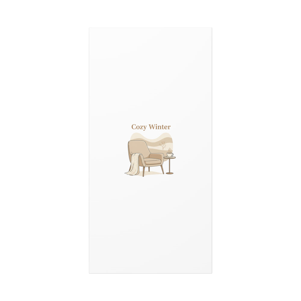 Cozy Winter minimal line art Canvas | Slow Life, soft life neutral wall decor