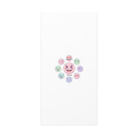 Hand-Drawn Emoticon Sticker Pattern Canvas | Cute Emoji Repeat Print