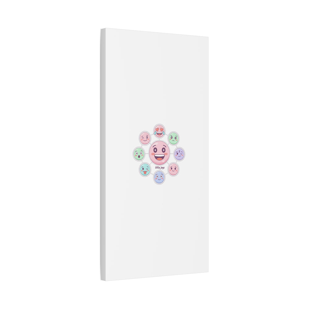Hand-Drawn Emoticon Sticker Pattern Canvas | Cute Emoji Repeat Print