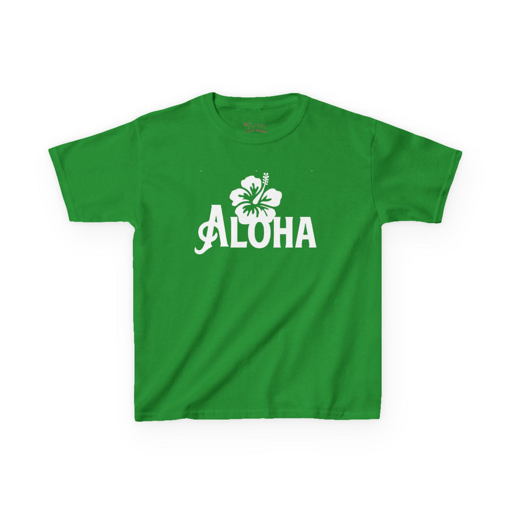 Gildan 5000B | Kids' Aloha Hibiscus Tropical T-Shirt - Soft Cotton Summer Tee