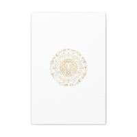 Gold Leo Zodiac Canvas, Astrological Constellation Art | Metallic Lion Wall Art