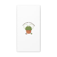 I Can't Even Leaf You Canvas, Plant Parent Pun | Sage Cream Botanical Art