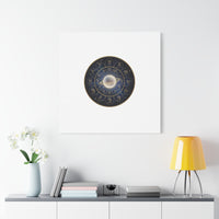 Zodiac Constellation Wheel Canvas, Astrology Art Print | Gold Foil Galaxy