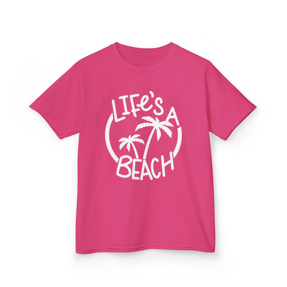Gildan 5000B | Youth Paradise Beach T-Shirt – Comfortable Cotton Graphic Tee for Boys & Girls