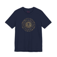 Bella+Canvas3001 | Leo Constellation Tee | Zodiac glyph, gold foil celestial design