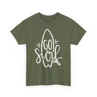 Gildan 5000 | Unisex Go Surf Cotton T-Shirt - Minimalist Coastal Surfboard Design