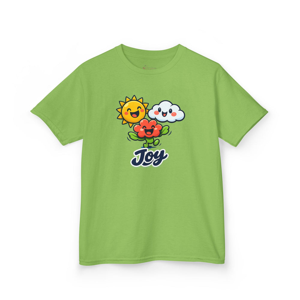 Gildan 5000B | Kids' "Joy" Sunny Day Graphic Tee – Soft Cotton Summer T-Shirt | Little Sunshine "Joy" Unisex Kids' Tee