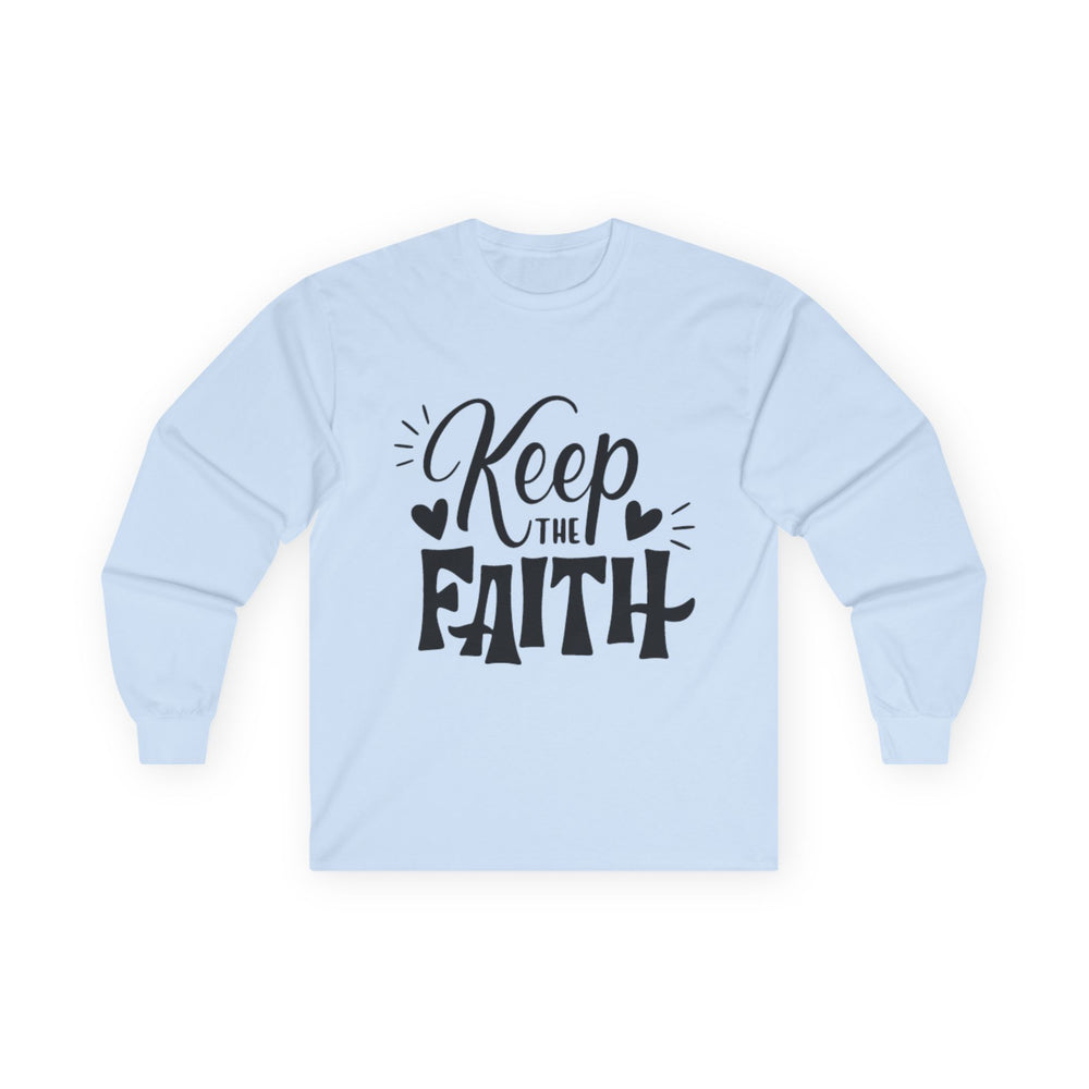 Keep The Faith Long Sleeve T-Shirt | Christian Scripture Faith Tee | Men's Christian Apparel By Gildan2400