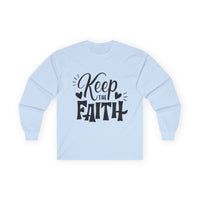 Keep The Faith Long Sleeve T-Shirt | Christian Scripture Faith Tee | Men's Christian Apparel By Gildan2400