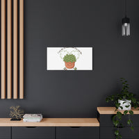 I Can't Even Leaf You Canvas, Plant Parent Pun | Sage Cream Botanical Art