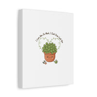 I Can't Even Leaf You Canvas, Plant Parent Pun | Sage Cream Botanical Art