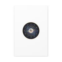 Zodiac Constellation Wheel Canvas, Astrology Art Print | Gold Foil Galaxy