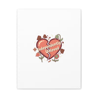 Independently Unloved Heart Print Canvas | Anti Valentine, Single Humor