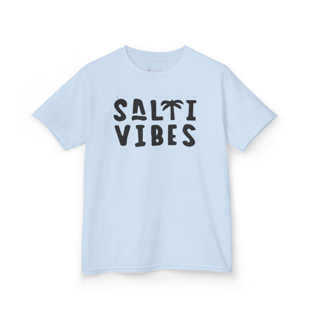 Gildan 5000B | Kids’ "Salty Vibes" Premium Cotton T-Shirt – Tropical Beach & Summer Vacation Tee