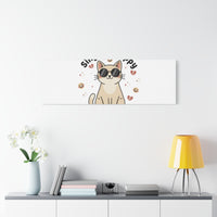 Single & Happy Cat Canvas | Anti Valentine, Sarcastic Valentine Wall Art