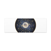 Zodiac Constellation Wheel Canvas, Astrology Art Print | Gold Foil Galaxy