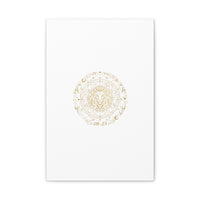 Gold Leo Zodiac Canvas, Astrological Constellation Art | Metallic Lion Wall Art