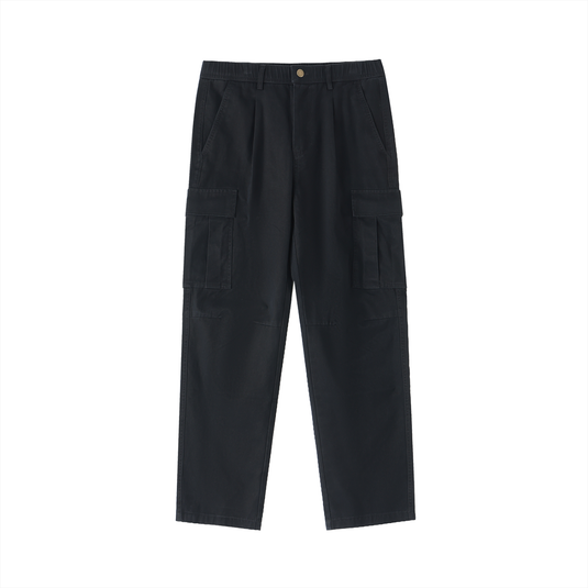Men Cotton Elastic-Waist Cargo Pants