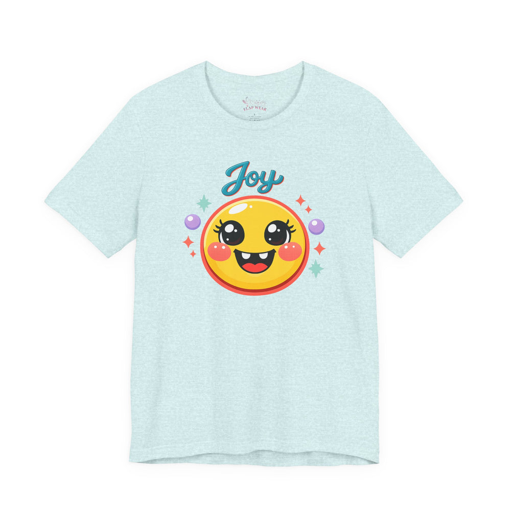Bella+Canvas 3001 | Radiant Joy Emoji T-Shirt | Kawaii Aesthetic Smiley Graphic Tee | Unisex Jersey Short Sleeve Tee