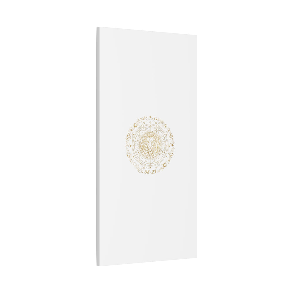 Gold Leo Zodiac Canvas, Astrological Constellation Art | Metallic Lion Wall Art