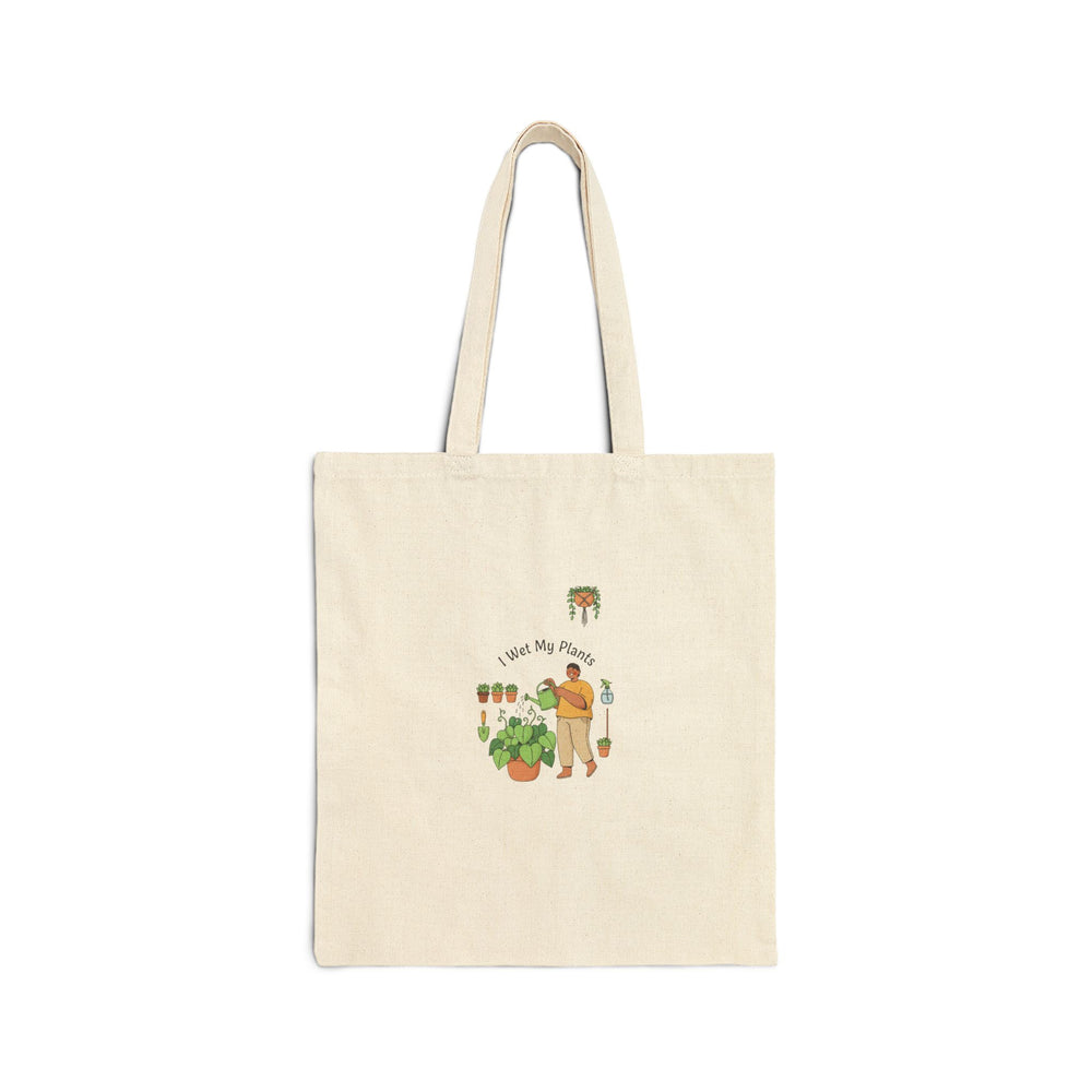 Plant Parent Tote, botanical pun canvas tote, sage cream plant mom humor