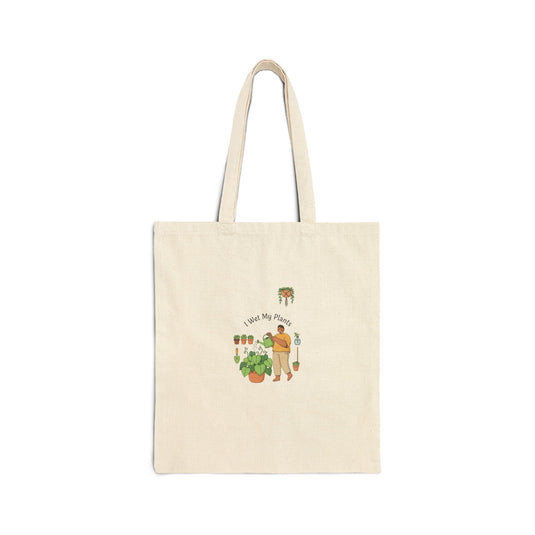 Plant Parent Tote, botanical pun canvas tote, sage cream plant mom humor