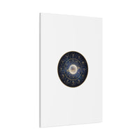 Zodiac Constellation Wheel Canvas, Astrology Art Print | Gold Foil Galaxy