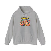 Gildan 18500 | Unisex "Happy!" Cartoon Emoji Hoodie – Heavy Blend Graphic Sweatshirt – Cute & Playful Streetwear Pullover | Happy emoji cartoon hoodie | kawaii minimal, thick outline