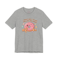 Bella+Canvas3001 | Donut I Donut Care Snack Pun Tee | food pun shirt, cute pastry tee