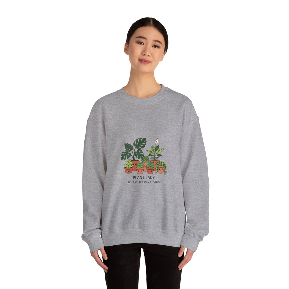 Plant Lady Sweatshirt | plant mom, succulent pun, sage cream botanical