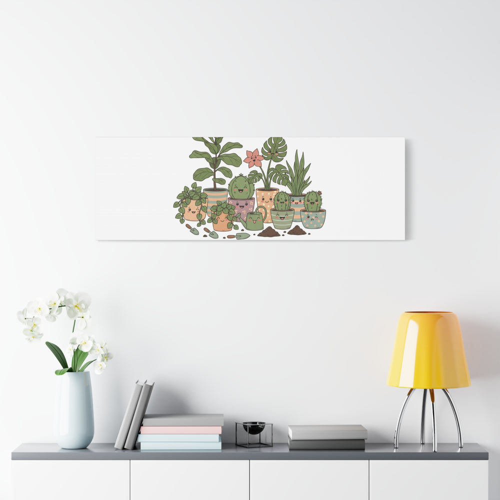 I'm Just Here for the Plants Canvas | Plant Parent Pun, Sage Botanical Wall Art