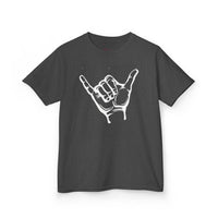 Gildan 5000B | Kids' Shaka Hand "Hang Loose" Graphic Tee – Soft Cotton Youth T-Shirt