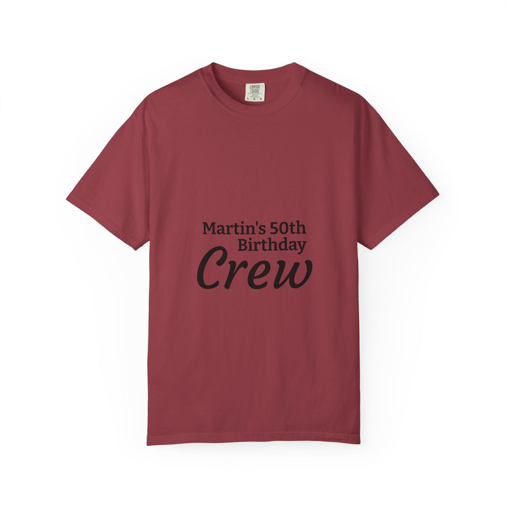 Birthday Crew T-Shirt – Personalized “Martin’s 50th Birthday Crew” Party Tee