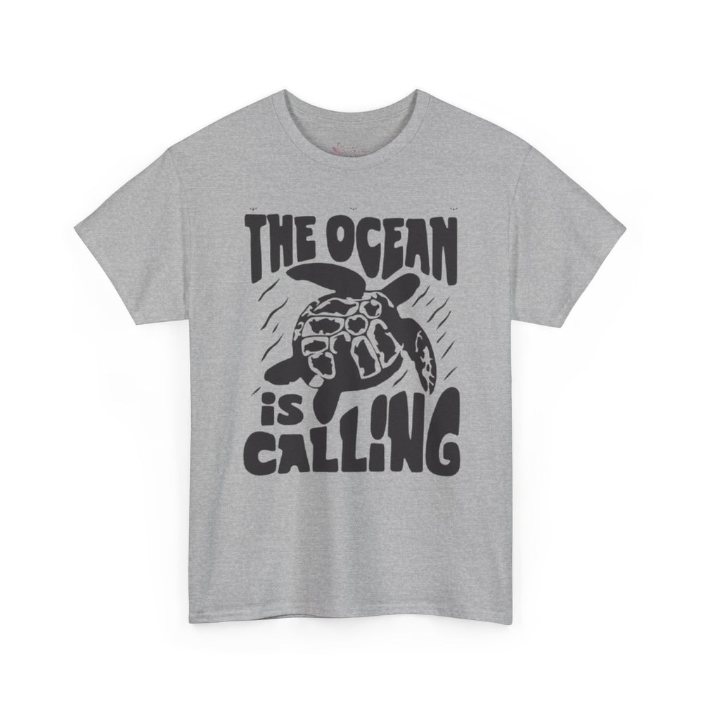 Gildan5000 | Unisex Sea Turtle "The Ocean Is Calling" Tee