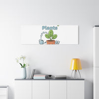 I Wet My Plants Canvas | Plant Parent Pun, Modern Botanical Wall Art