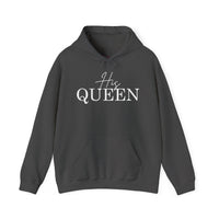 Matching  "His Queen" Unisex Hoodies – Modern Couple’s Typography Pullovers – Premium Fleece Anniversary & Valentine’s Sweatshirts