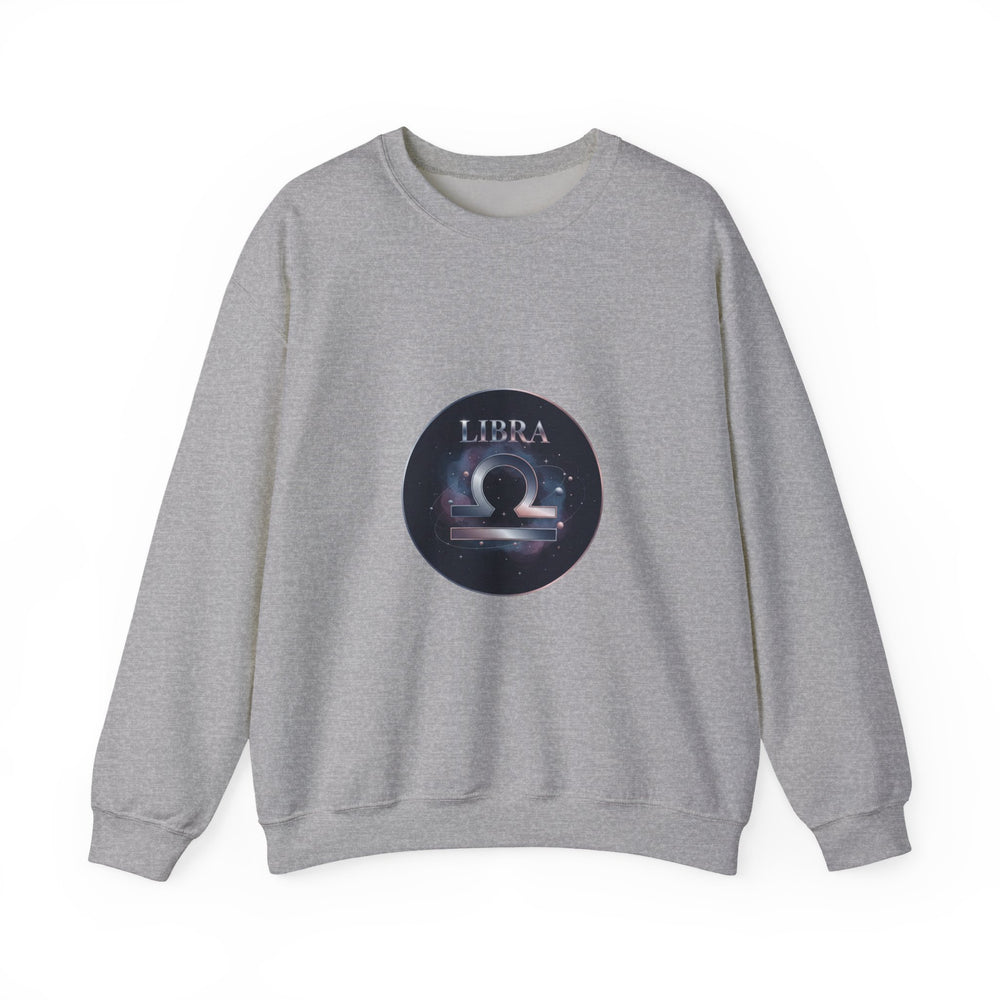 Libra Constellation Crewneck Sweatshirt | Zodiac Astrology, Cosmic Galaxy Shimmer
