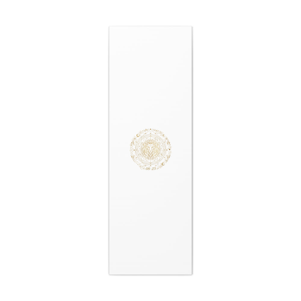 Gold Leo Zodiac Canvas, Astrological Constellation Art | Metallic Lion Wall Art