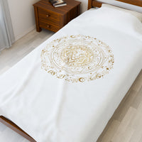 Leo zodiac constellation blanket | gold celestial foil astrology throw