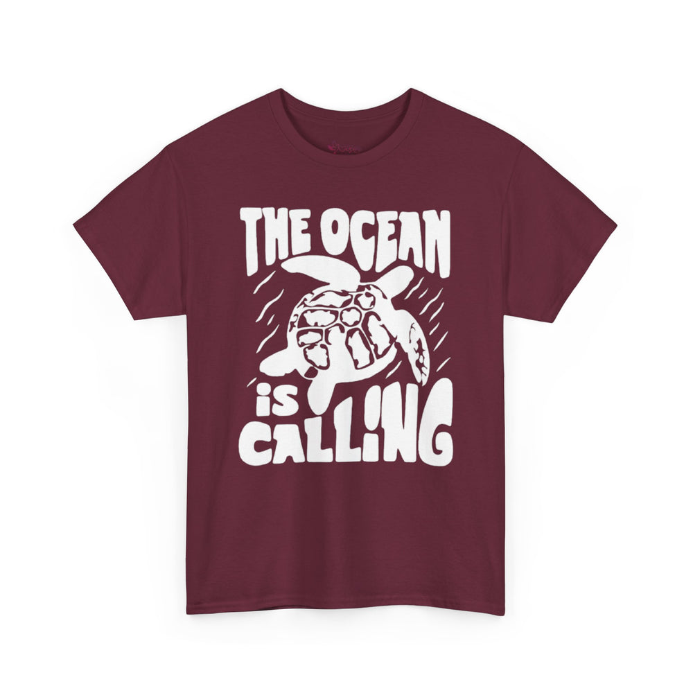 Gildan5000 | Unisex Sea Turtle "The Ocean Is Calling" Tee