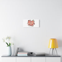 Independently Unloved Heart Print Canvas | Anti Valentine, Single Humor