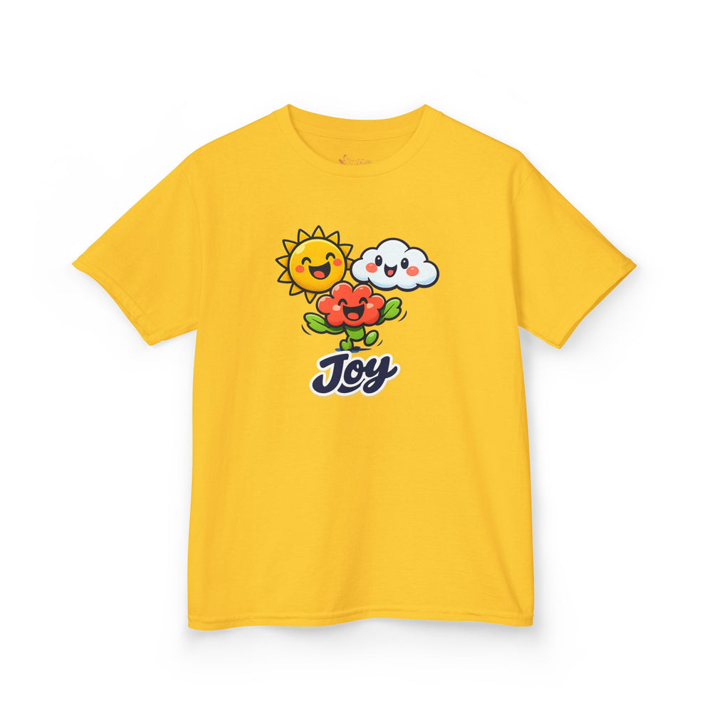 Gildan 5000B | Kids' "Joy" Sunny Day Graphic Tee – Soft Cotton Summer T-Shirt | Little Sunshine "Joy" Unisex Kids' Tee
